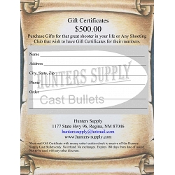 $500.00 Gift Certificate